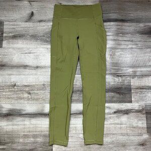 Lululemon Athletic Invigorate HR Tight Yoga Pants 25” Bronzed Green Women’s Sz 4